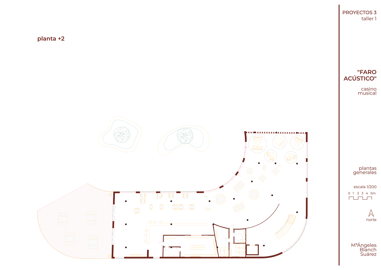Planta segunda con el lounge intergeneracional